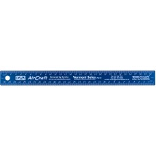 300MM CORK BACKED STAINLESS STEEL RULER RED